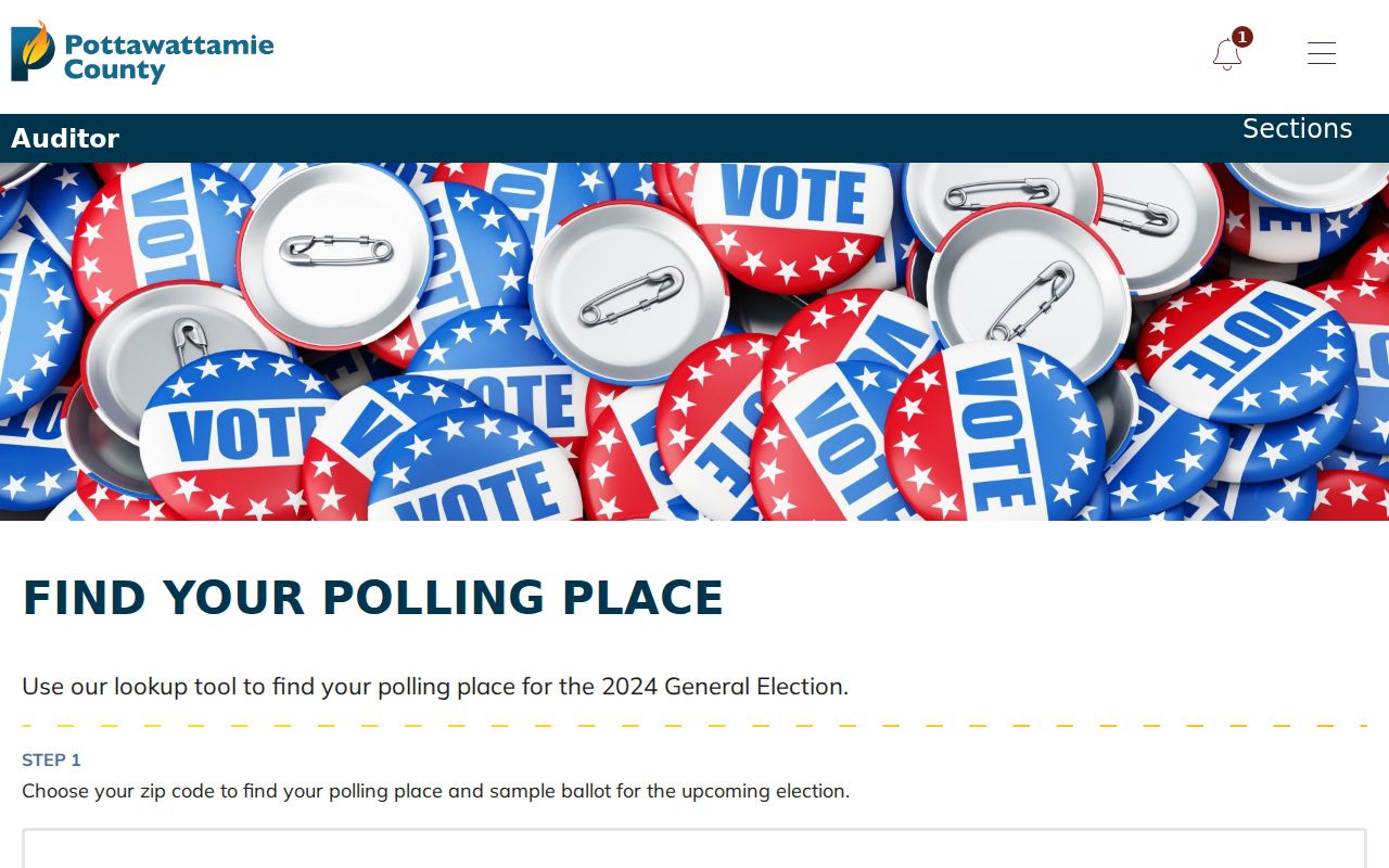 Council Bluffs ZIP code directory county polling lookup